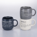 Conjunto de 3 canecas empilháveis em grés 350ml com inscrições Victionary L Promoção