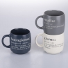 Conjunto de 3 canecas empilháveis em grés 350ml com inscrições Victionary L Oferta