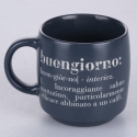 Conjunto de 3 canecas empilháveis em grés 350ml com inscrições Victionary L Estoque