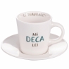 Conjunto de 4 chávenas de café em porcelana com pires 90ml com inscrições Le Travisate Oferta
