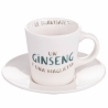 Conjunto de 4 chávenas de café em porcelana com pires 90ml com inscrições Le Travisate Saldos