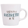 Conjunto de 4 chávenas de café em porcelana com pires 90ml com inscrições Le Travisate Estoque