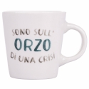 Conjunto de 4 chávenas de café em porcelana com pires 90ml com inscrições Le Travisate Modelo
