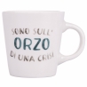 Conjunto de 4 chávenas de café em porcelana com pires 90ml com inscrições Le Travisate Modelo