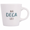 Conjunto de 4 chávenas de café em porcelana com pires 90ml com inscrições Le Travisate Características