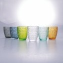 Conjunto de 6 copos de água em vidro colorido 300ml New Mexico A Promoção