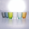 Conjunto de 6 copos de água em vidro colorido 300ml New Mexico A Promoção