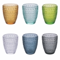 Conjunto de 6 copos de água em vidro colorido 300ml New Mexico A Venda