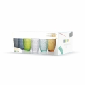 Conjunto de 6 copos de água em vidro colorido 300ml New Mexico A Medidas