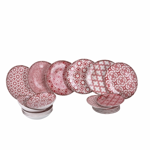 Serviço de Pratos de 18 Peças em Porcelana para 6 Pessoas Kasbah Púrpura Promoção