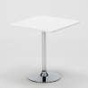Mesa de Café Quadrada Branca c/2 Cadeiras Transparentes 70x70 Titanium Compra