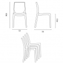 Conjunto de mesa Branca Quadrada e 2 Cadeiras Transparentes 70x70 Demon 