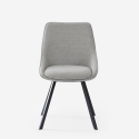 Cadeira giratória para sala de jantar de design moderno em tecido Navya Estoque