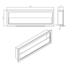 Lareira embutida a bioetanol de parede biocamino 120x40 Furore 120 Modelo