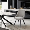 Cadeira giratória para sala de jantar de design moderno em tecido Navya Venda