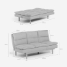 Sofá-cama clic clac 2 lugares em tecido com encosto reclinável Livra 