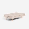 Sofá-cama clic clac 2 lugares em tecido com encosto reclinável Livra Catálogo