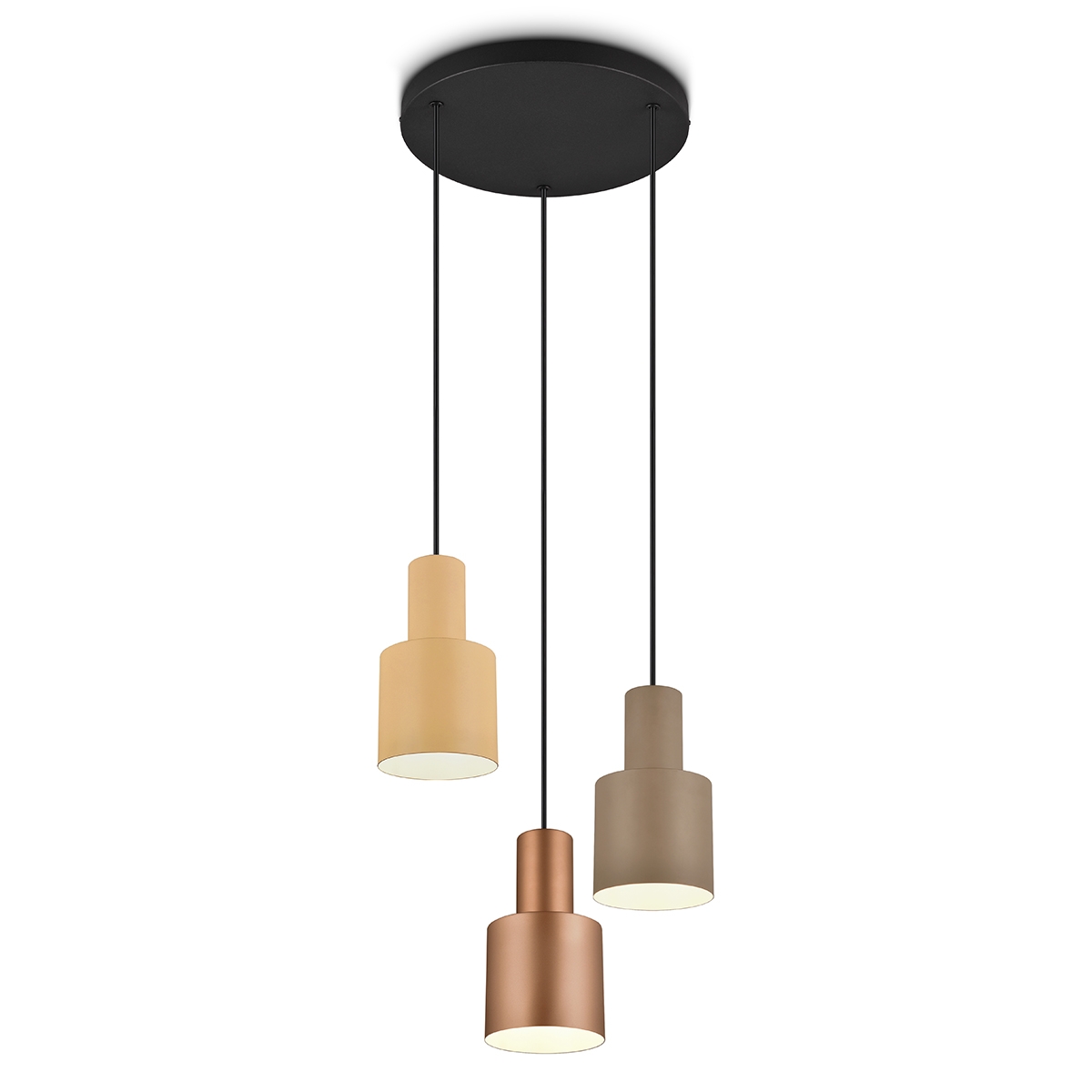 Candeeiro de teto moderno com 3 luzes em metal multicolor Lumak