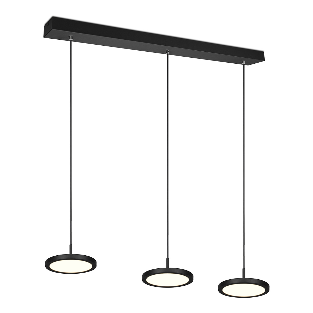 Lâmpada de Teto LED Preta Moderna com 3 Luzes Reguláveis Pular