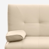 Sofá-cama 2 lugares c/Pele sintética Par de almofadas removíveis Espuma Madeira Olivina Escolha