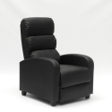 Poltrona reclinável Ergonómica Pele sintética c/Apoio para os pés Manual Alice 