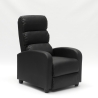 Poltrona reclinável Ergonómica Pele sintética c/Apoio para os pés Manual Alice 