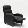 Poltrona reclinável Ergonómica Pele sintética c/Apoio para os pés Manual Alice 
