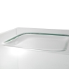 Mesa de vidro curvado de design moderno Compass Saldos
