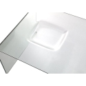 Mesa de vidro curvado de design moderno Compass Venda