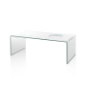 Mesa de vidro curvado de design moderno Compass Promoção