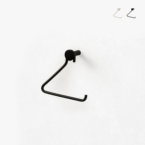 Suporte de rolo de parede banheiro moderno em metal fosco Kinny Promoção