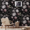Papel de Parede Floral para Quarto Shabby Chic Floreale Scura Venda