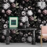 Papel de Parede Floral para Quarto Shabby Chic Floreale Scura Estoque