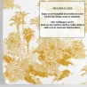 Papel de parede floral vintage artístico branco e amarelo Toile de Jouy Descontos