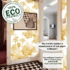 Papel de parede floral vintage artístico branco e amarelo Toile de Jouy Catálogo