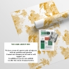 Papel de parede floral vintage artístico branco e amarelo Toile de Jouy Escolha