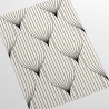 Papel de parede geométrico design vintage preto e branco Art Déco Catálogo