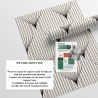 Papel de parede geométrico design vintage preto e branco Art Déco Escolha