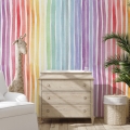 Papel de parede autocolante colorido para quarto infantil Righe Arcobaleno Promoção