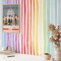 Papel de parede autocolante colorido para quarto infantil Righe Arcobaleno Oferta