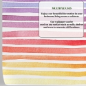 Papel de parede autocolante colorido para quarto infantil Righe Arcobaleno Saldos