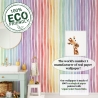 Papel de parede autocolante colorido para quarto infantil Righe Arcobaleno Catálogo