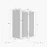Casinha Caixa de Ferramentas em Chapa de Metal Verde 143x89x186cm Amalfi nature Medidas