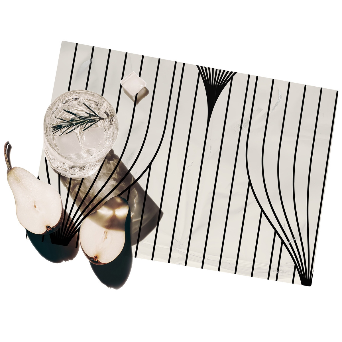 Conjunto de 2 bases de jantar laváveis design vintage 42x30 Art Déco Promoção