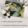 Conjunto de 2 individuais design botânico 42x30 cm Verde Floresta Venda