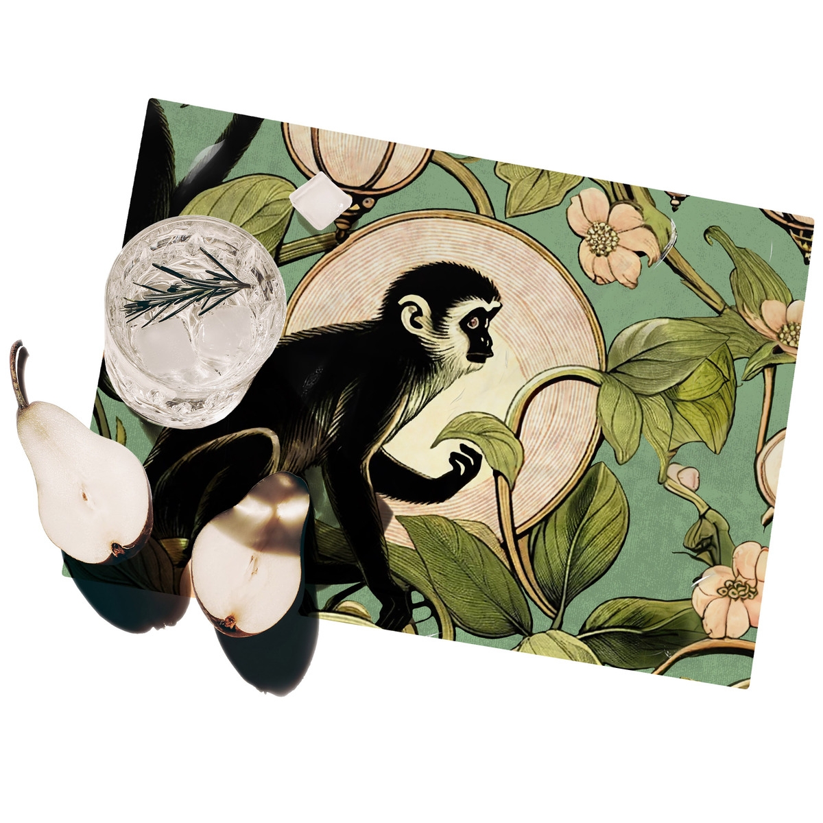 Conjunto de 2 Individuais de Mesa para Pequeno-almoço Scimmiette Verde Promoção