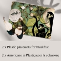 Conjunto de 2 Individuais de Mesa para Pequeno-almoço Scimmiette Verde Venda