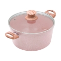 Conjunto de Panelas 6 Peças Frigideira para Grelhar Granito Rosa Stonerose Escolha
