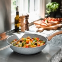 Wok em alumínio antiaderente 28cm efeito pedra Pierre Gourmet Oferta