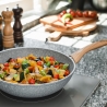Wok em alumínio antiaderente 28cm efeito pedra Pierre Gourmet Saldos